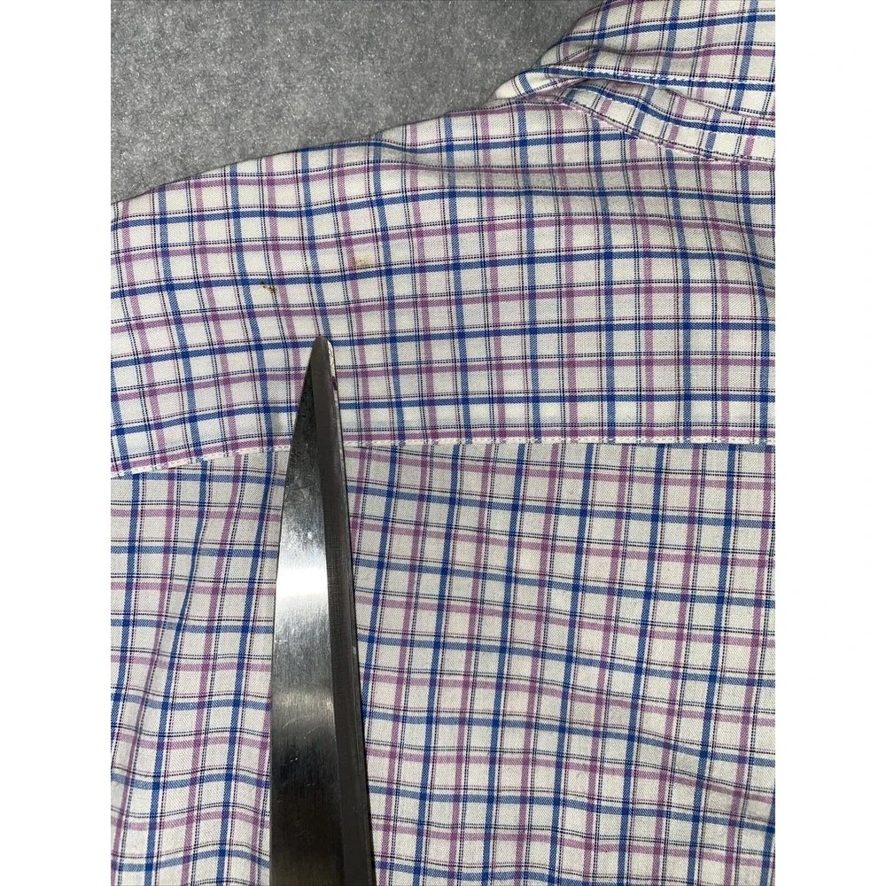 Polo Ralph Lauren Yarmouth Shirt 17 1/2 34/35 Long Sleeve Check Picnic Pink Blue